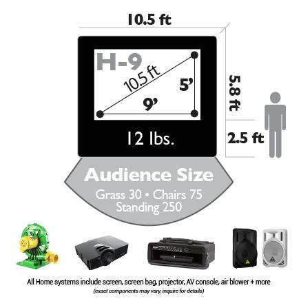 Outdoor home movie discount theater system