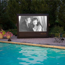 Load image into Gallery viewer, 9’ x 5’ Inflatable Screen by the pool
