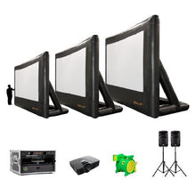 Load image into Gallery viewer, Pro Outdoor Movie Screens and AV Components - Size Comparison
